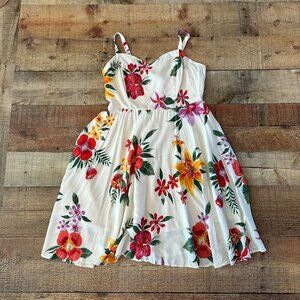 Old Navy cream with floral print cami tunic top women's small petite